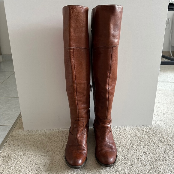 BROWN’S Italian Leather Over the Knee Boot Lavorazione Artigiana - Size 37 (6.5) - Picture 2 of 8